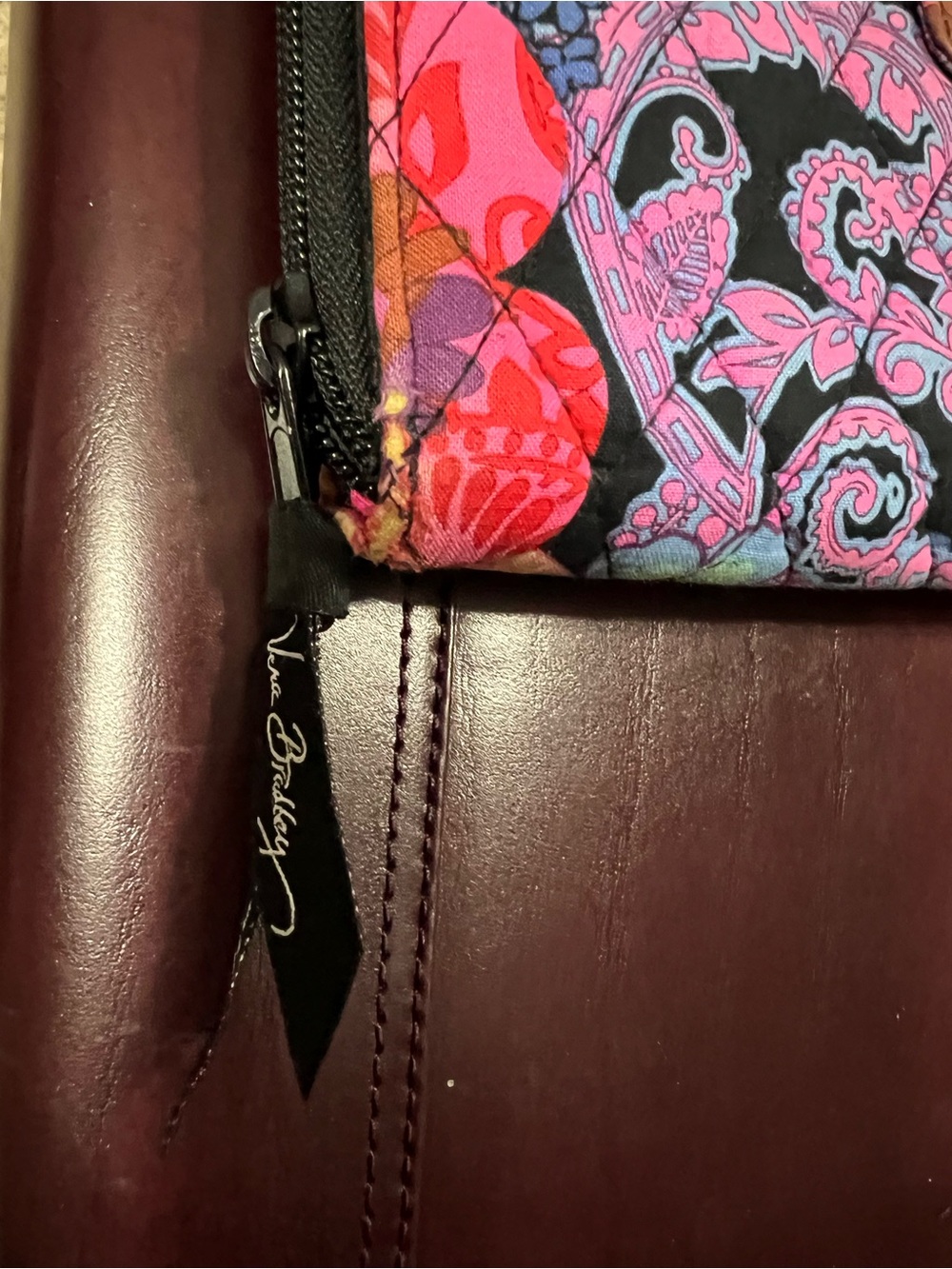 Vera Bradley Floral Fiesta Quilted Wallet - Turn Lock & Zipper Compartments - Picture 13 of 13